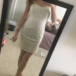 White/Gold Ombré Dress